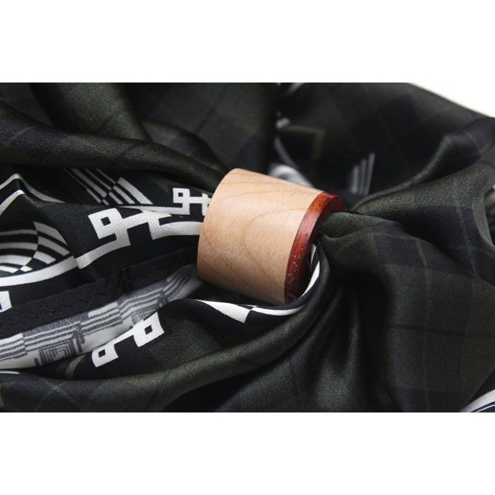 Wood Scarf Ring logo Christmas Gift Ring‎